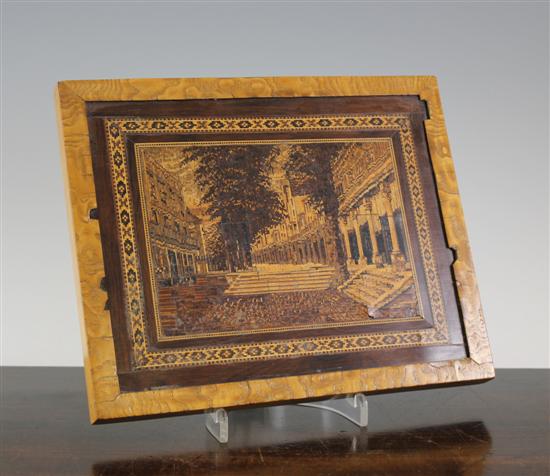 A 19th century Tunbridgeware plaque
