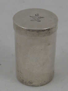 A 19th century unmarked silver