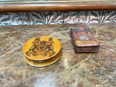 A 19th Century wooden snuff box,