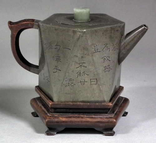A 19th Century?Chinese pewter ten