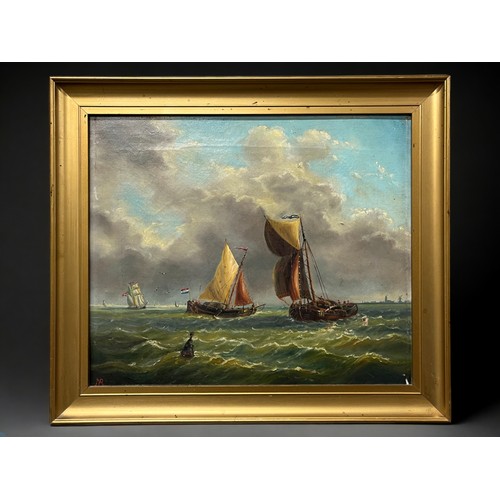A 19th Oil on Canvas.Monogrammed