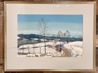A 20th C. gouache on paper titled