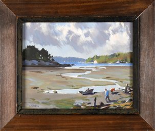 A 20th C. Oil on board depicting