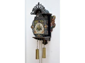 A 20th C. painted cast steel and