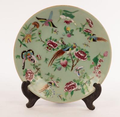 A 20th Century celadon saucer