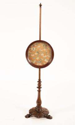 A 20th Century mahogany screen with