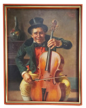 A 20TH CENTURY OIL ON CANVAS P