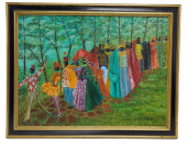 A 20TH CENTURY OIL ON CANVAS P