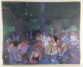 A 20TH CENTURY OIL ON CANVAS P
