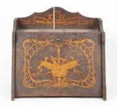 A 20th Century pokerwork decor