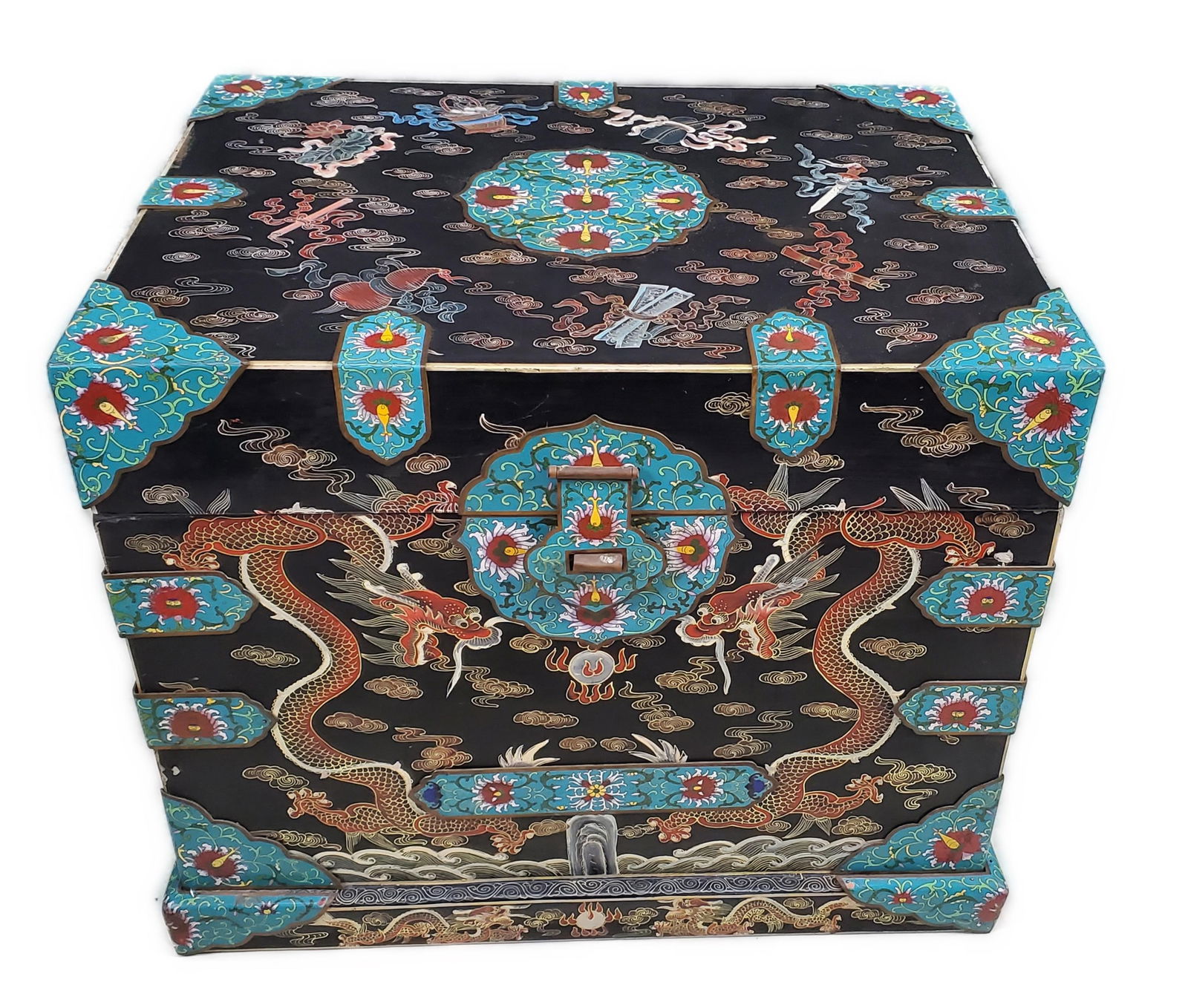 A 20TH CHINESE BLACK LACQUERED