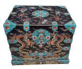 A 20TH CHINESE BLACK LACQUERED