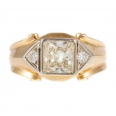A 2.21CT BEZEL SET DIAMOND RIN
