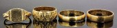 A 22ct gold wedding band (weig