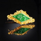 A 24K YELLOW GOLD AND CHINESE