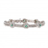 A 2.50 CTW DIAMOND & EMERALD B