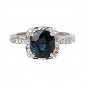 A 2.52 UNHEATED SAPPHIRE & DIA