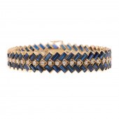 A 27.00 CTW SAPPHIRE & DIAMOND