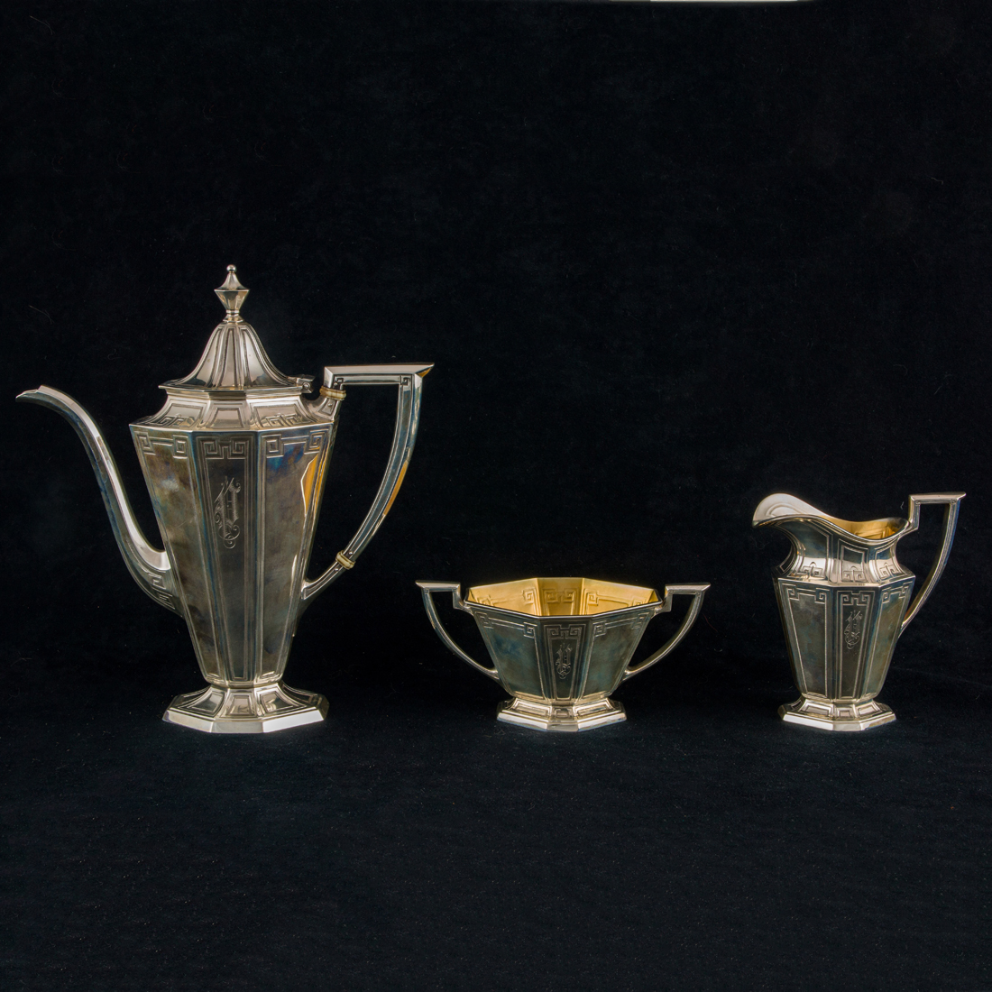 A (3 PC) GORHAM ETRUSCAN STERLING