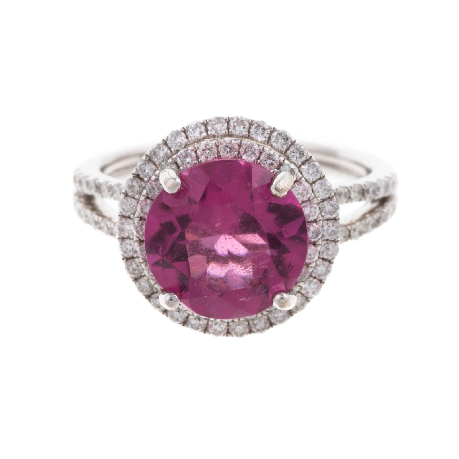 A 3.00 CT PINK TOURMALINE & DIAMOND