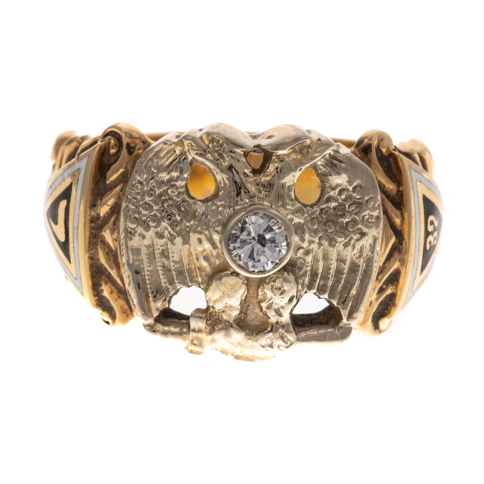 A 32ND DEGREE MASONIC RING WITH