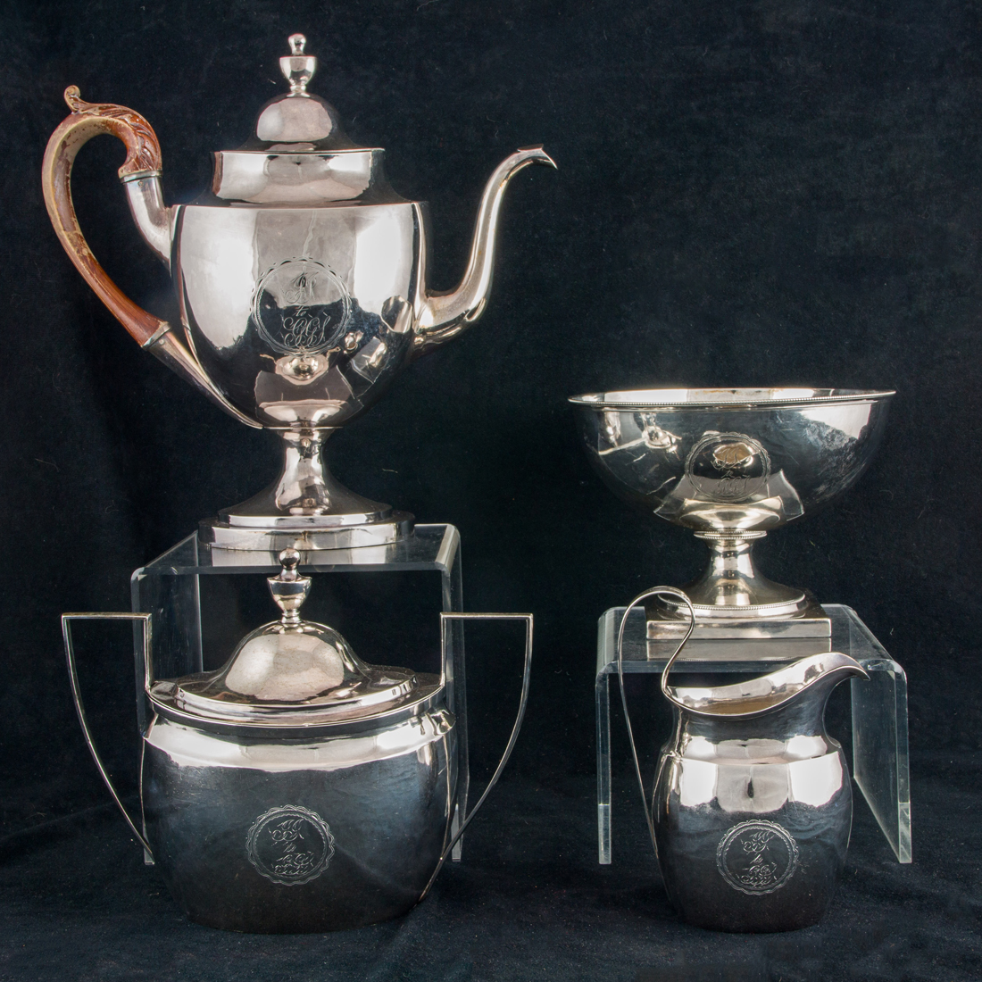 A (4 PC) FEDERAL COIN SILVER COFFEE