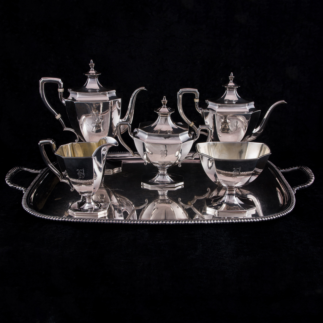 A (5 PC) REED & BARTON ART DECO