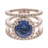 A 5.41 CTS CEYLON SAPPHIRE & D