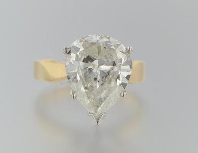 A 5.68 Carat Pear Cut Diamond