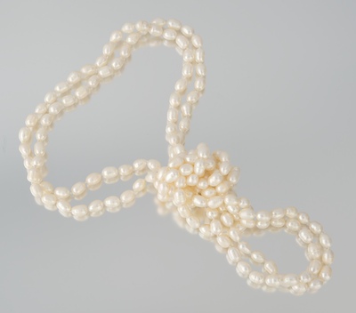 A 62 Inch Strand of Oval Freshwater