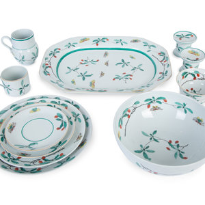 A 62-Piece Mottahedeh Famille Verte
