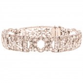 A 7.00 CTW ART DECO DIAMOND LI