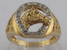 A 9 carat gold and diamond dress