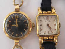 A 9 carat gold lady's Omega wrist