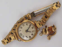 A 9 carat gold lady's wrist watch
