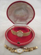 A 9 carat gold Omega lady's wr