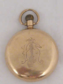 A 9 carat gold open face pocket