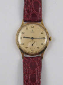A 9 ct gold gent's wrist watch by