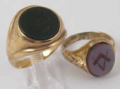 A 9 ct gold Masonic signet rin