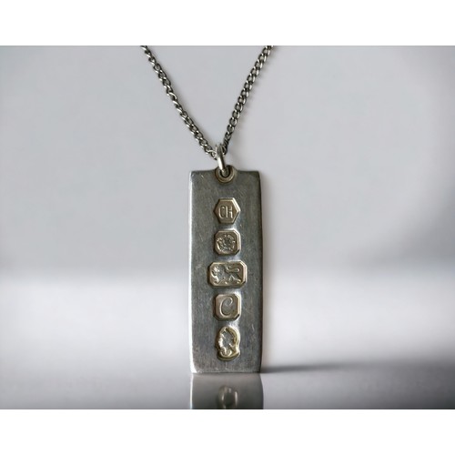 A 925 silver Ingot pendant
