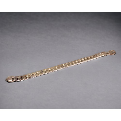 A 925 silver plain flat link