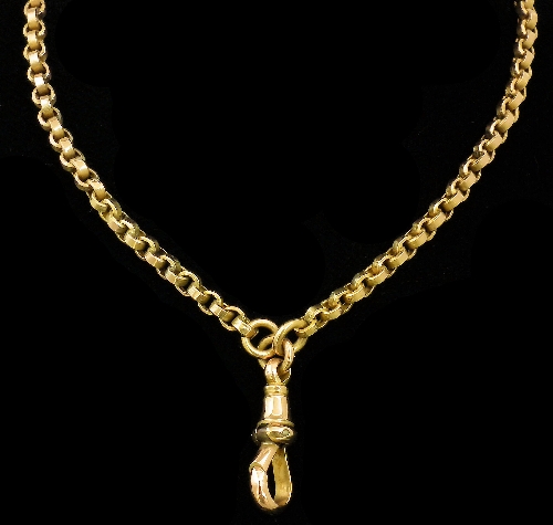 A 9ct gold 1400mm longard (gross