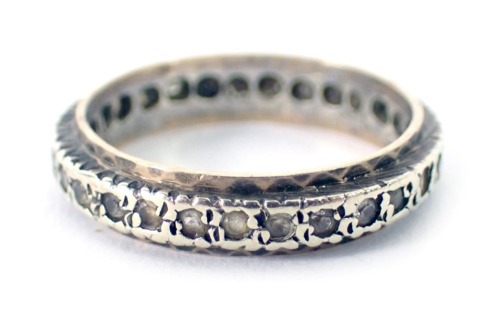 A 9ct gold and silver eternity