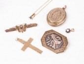 A 9ct gold bar brooch mounted