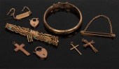 A 9ct gold bracelet set with t