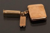 A 9ct gold cigar pricker, insc