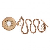 A 9ct gold half hunting cased