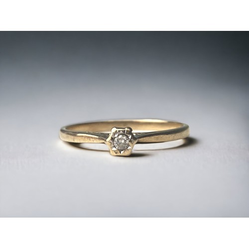 A 9ct Gold Ladies Diamond Solitaire