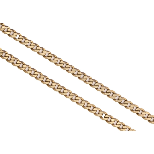 A 9ct gold necklace, 72cm l,
