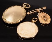 A 9ct gold oval locket with ge